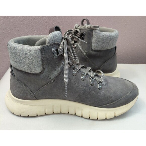 Cole Haan Grand ZG Field Hiker W29505 Grey Suede Lace Up Boots Womens 9.5B - Picture 7 of 10